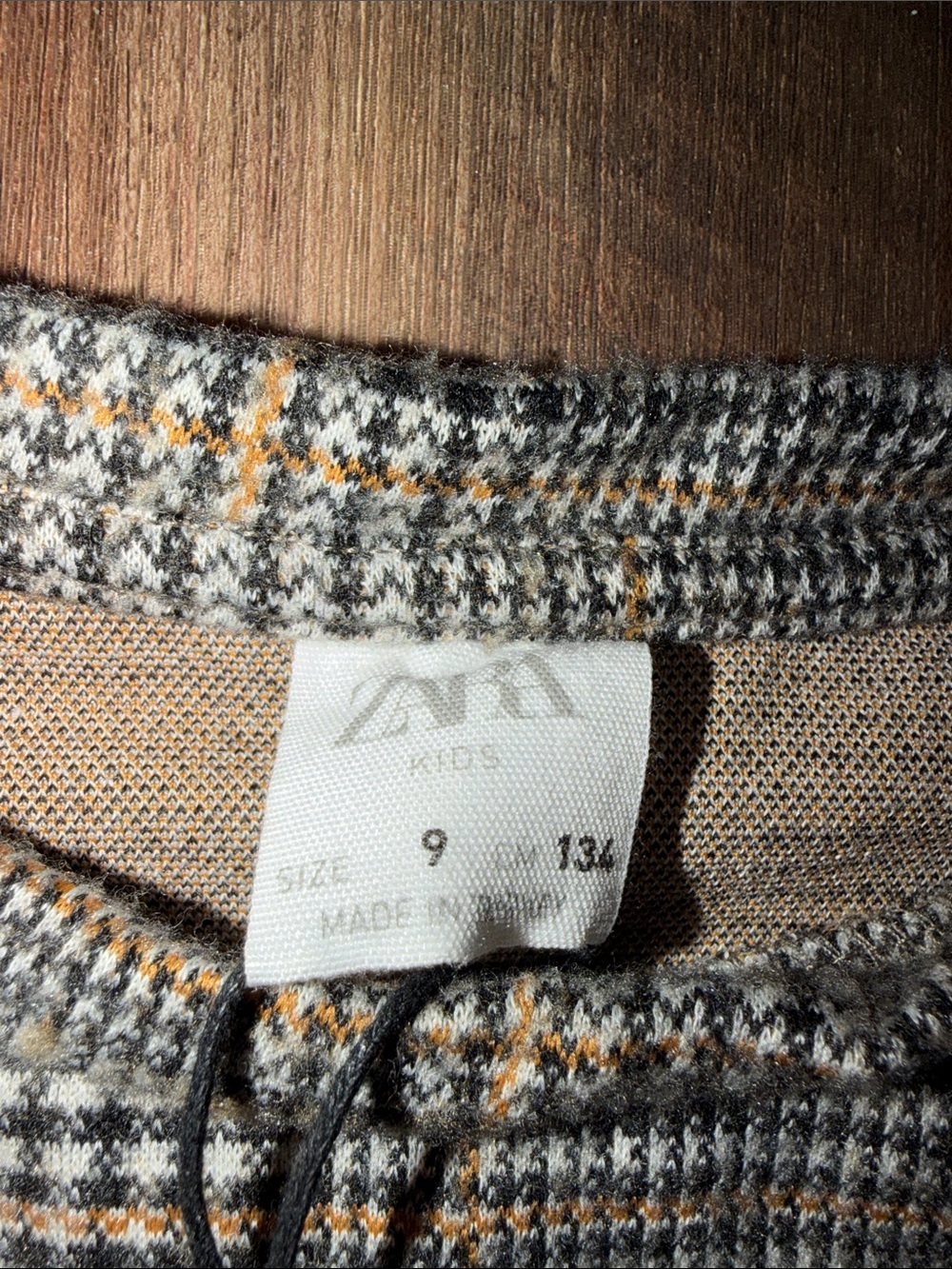 Zara Kids ERC Skeleton Plaid shirt size 9 NWT - Picture 3 of 6